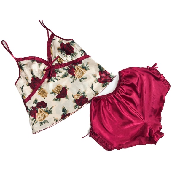 Other - Satin Pajamas Set: Cami and Shorties